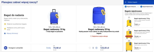 Ryanair bagaż rejestrowany 20 kg - co naprawdę można zabrać?